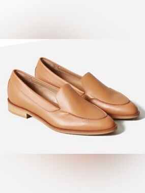 Everlane Tan Leather Penny Loafers Made in Italy